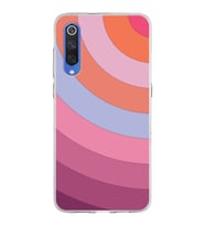 Xiaomi Mi 9 Uyumlu Kapak  Renk Cümbüşü Tasarımlı Şeffaf Silikon Kılıf