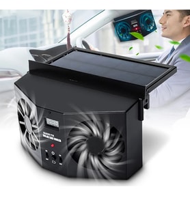 Ally R-8032 Güneş Enerjili Çift Fanlı Solar Oto Araç Havalandırma-(5775) - HPSBYI3381-9777