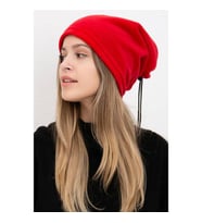 Kırmızı Unisex Erkek Kadın Polar Bere Boyunluk