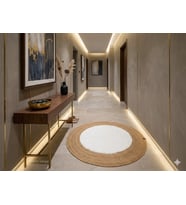 YÜNTEKS Rabbit Soft Hasır Dekoratif Halı / 100'lük Yuvarlak / Modern / Şık /Lüx /Dekoratif