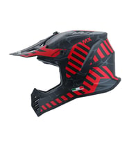 SWAY 618 Alert Çocuk Cross Kaskı Bisiklet Motosiklet Enduro Kask XL Beden Siyah Kırmızı Çocuk Kaskı