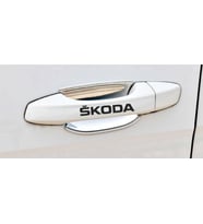 S koda Kapı Kolu ve Jant sticker seti 8 adet yazı 441