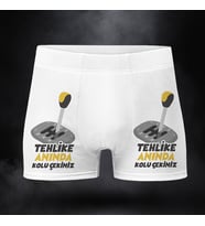 Tehlike Anında Kolu Çekiniz Pamuklu Erkek Komik Boxer