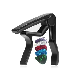 Lastvoice LCT-90BK Gitar Capo Metal Kapo Kaliteli 5 Adet Pena Hediye