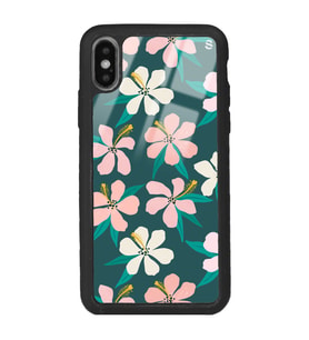 iPhone Xs Max Leaf Flovers Tasarımlı Glossy Telefon Kılıfı