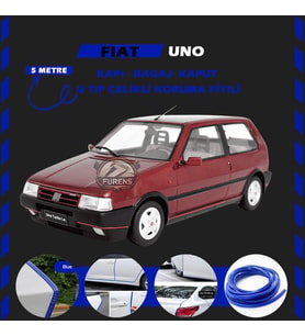 Fiat Uno Oto Araç Kapı Koruma Fitili 5metre Parlak Mavi Renk