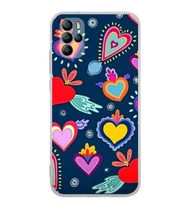 PrintiFy Omix X500 ile Uyumlu 1mm Slim Fit Retro Colors 3 Baskılı Şeffaf  Kılıf
