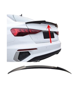 audi a3 sedan 2021 sonrası uyumlu plastik m4 spoiler
