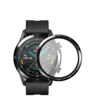 Huawei Watch GT2 46mm Full Ekran Nano Saat Koruyucu (Siyah)