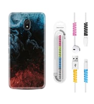 Xiaomi Redmi 8A 8 Pro 9C 9T 10C 11T Pro Kılıf Kablo Koruma Spiral Silikon Red Blue Black Abstact 1386