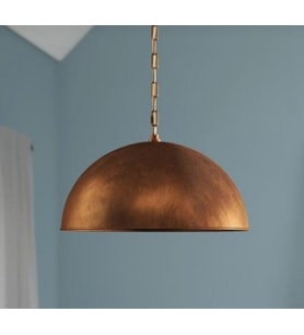 MYLİGHTS  FIRCALANMIŞ BRONZ ESKİTME 40 CM RUSTİK VİNTAGE SARKIT AVİZE   (Bakır)