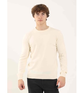 Kemik Erkek Slim Fit Düz Klasik O Yaka Triko