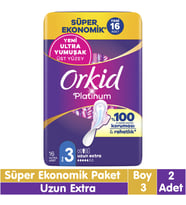 Orkid Platinum Uzun Ekstra Süper Ekonomik Paket 16x2 32 Adet