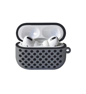 Apple Airpods Pro 2 (2.nesil) Spor Delikli Kılıf - Gri-siyah