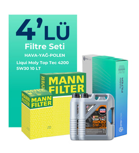 MANN Jeep Grand Cherokee 3.0 Dizel Filtre Bakım Seti Liqui Moly Motor Yağlı (2005-2011) 4 Lü
