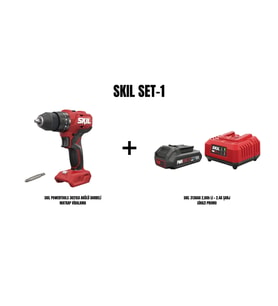 SKIL Set-1 (SKIL POWERTOOLS 3021CA AKÜLÜ DARBELİ MATKAP VİDALAMA+2,0Ah Li + 2.4A ŞARJ CİHAZI PROMO)