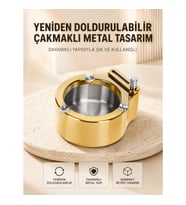 Mey İthalat® Duman ve Koku Giderici Hava Temizleyici Küllük 2 Katmanlı Filtreli
