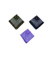 %100 Pamuklu Klasik Desen Unisex 3lü Bandana Seti Renkli Bandana Etnik Desenli A Kalite Bandana
