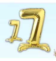 7 Rakam Ayaklı Folyo Balon, 65 cm - Altın (STD)