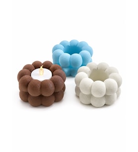 Dekoratif Mumluk Modern Yuvarlak Tasarımlı Tealight Mum Standı Ev, Salon, Masa ve Dekoratif Mumluk