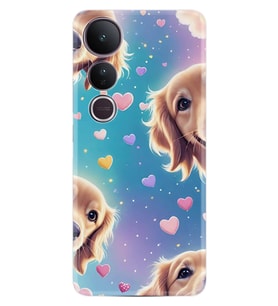 Vivo V50 Lite Kılıf Boutique Baskılı Resimli Kalp ve Köpek Pcode -034