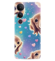 Vivo V50 Lite Kılıf Boutique Baskılı Resimli Kalp ve Köpek Pcode -034
