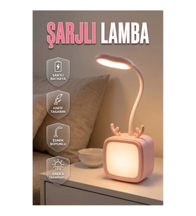 Şarjlı Ayarlanabilir LED Masa Lambası Esnek Boyunlu Modern Aydınlatma