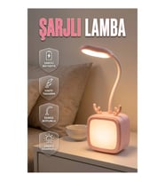 Şarjlı Ayarlanabilir LED Masa Lambası Esnek Boyunlu Modern Aydınlatma
