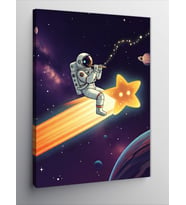 Kanvas Tablo Yıldızda Astronot