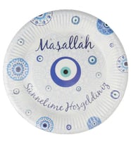 TABAK KARTON MAŞALLAH SÜNNETİME HOŞGELDİNİZ 23 CM-