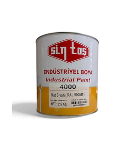 SİNTAŞ ENDÜSTRİYEL 4000 MAT SİYAH RAL 9005M GL 2,5 KG