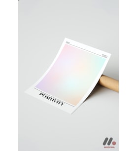 Positivity Aura Posteri, Çerçevesiz Yüksek Kalite Duvar Afişi - Kişiye Özel Hediye