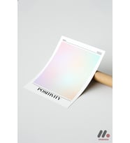 Positivity Aura Posteri, Çerçevesiz Yüksek Kalite Duvar Afişi - Kişiye Özel Hediye