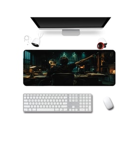 SonicTouch Klavye Mousepad 40x90cm Dikişsiz Pürüzsüz Sıvı Geçirmez Kaymaz Taban Perde Arkası