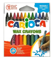 CARIOCA 42365 WAX CRAYONS YIKANABİLİR PASTEL/MUM BOYA KALEMİ 12 RENK