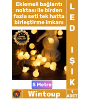 #Led Dekoratif Yılbaşı Aydınlatma Renkli Animasyon Şeffaf Kablo Fişli Ekleme 5 Metre 28 Led RGB Işık