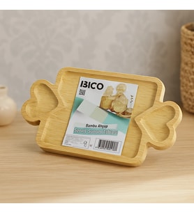 Northcity Bambu Ahşap Servis Tepsisi 25x14 cm - 3 Bölmeli Sunum Tahtası