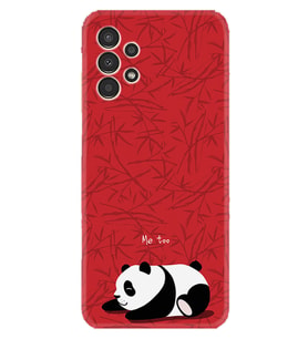 Samsung Galaxy M14 Kılıf Resimli Desenli Silikon Platinium Series Sleeping Panda 1810