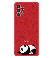 Samsung Galaxy M14 Kılıf Resimli Desenli Silikon Platinium Series Sleeping Panda 1810