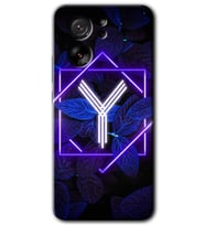 Xiaomi Mi 13T Pro Kılıf HD Desen Baskılı Arka Kapak - Dark Neon Yaprak Y Harfi