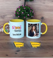 Biyoloji Mühendisi Kupa Bardak Sarı Fotoğraflı Mühendisler Günü Hediyesi