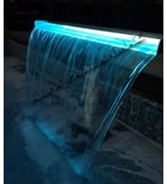 50 cm RGB Duvar Su şelalesi Led Işıklı,Havuz Kenarı Duvar Su Perdesi, Bahçe Duvar Su Perdesi Modeli (Gümüş)