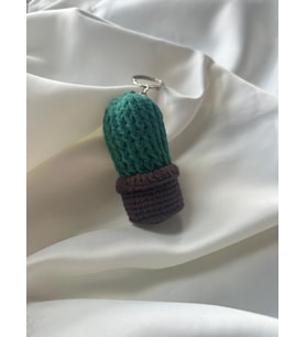 Amigurumi Kaktüs Anahtarlık (Haki)