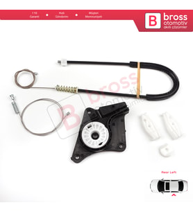 VW New Beetle Cabriolet Convertible 2003-2010 1Y0898291 İçin Elektrikli Arka Sol Cam Kriko Seti