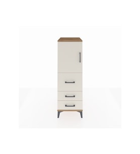 Kronos Dolap Tek Raflı 3 Çekmeceli Tek Kapaklı 44x59x134 Çam-Aytaşı