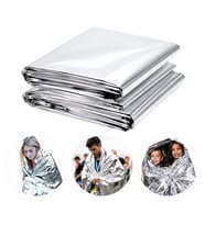 SN-14528 130x210cm Gümüş Acil Durum Termal İlkyardım Battaniyesi Isı Yansıtıcı Rüzgar Su Geçirmez