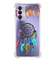 PrintiFy Tecno Camon 18 Uyumlu Nazar Boncuğu 6 Baskılı Şeffaf Köşe Korumalı Antişok Kılıf