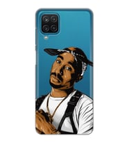 Samsung Galaxy M32 Uyumlu Tupac Tasarımlı Şeffaf Telefon Kılıfı