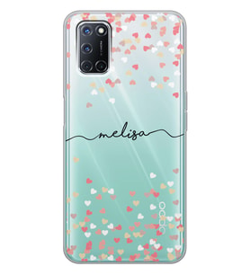 Oppo Pudra Minik kalpler Tasarımlı Şeffaf Telefon Kılıfı