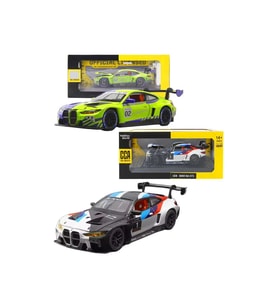 BMW M4 GT3 Metal Model Araba Yeşil Sesli Işıklı Açılır Kapılı 1:24